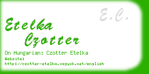 etelka czotter business card
